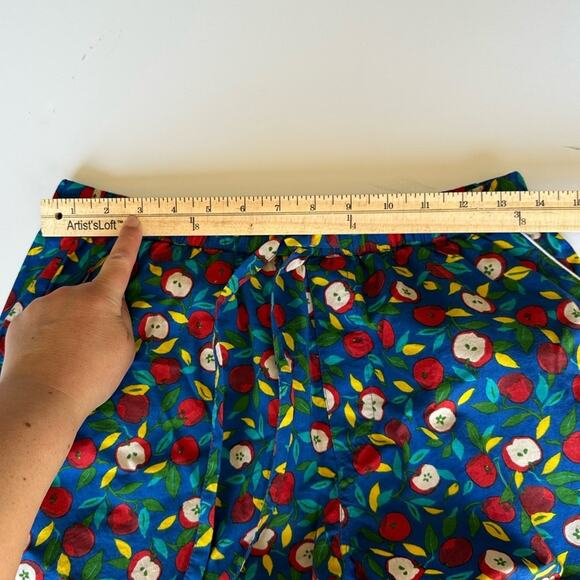 Print Fresh NWT Apple Orchard Novelty Print Pajama Set XS Short Sleeve Teacher - Picture 12 of 14